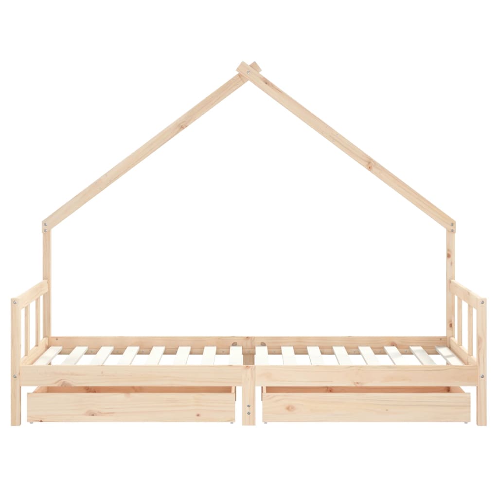 Kinderbedframe 90x200 cm massief grenenhout