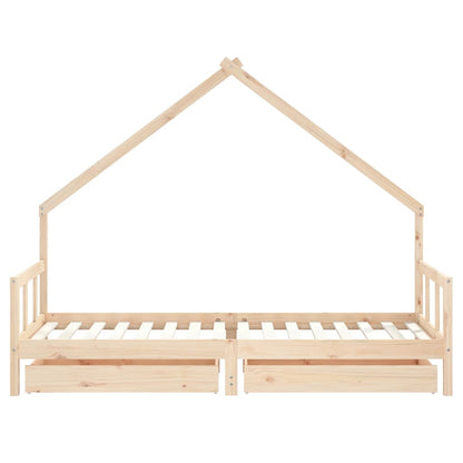 Kinderbedframe 90x200 cm massief grenenhout