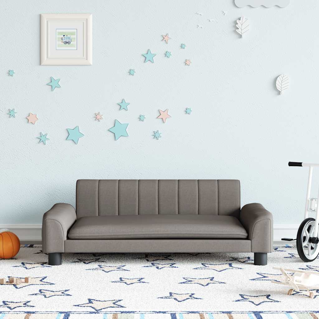 Kinderbank 90x53x30 cm stof taupe