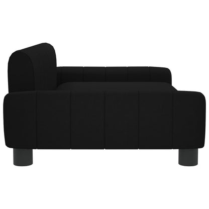 Kinderbank 90x53x30 cm stof zwart