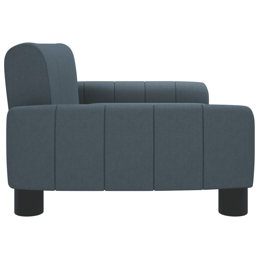 Kinderbank 70x45x30 cm stof donkergrijs