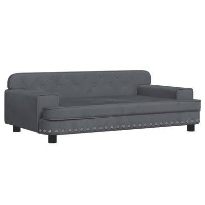 Kinderbank 90x53x30 cm fluweel donkergrijs