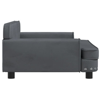 Kinderbank 90x53x30 cm fluweel donkergrijs