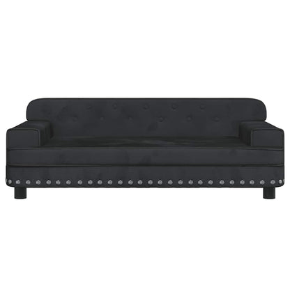 Kinderbank 90x53x30 cm fluweel zwart