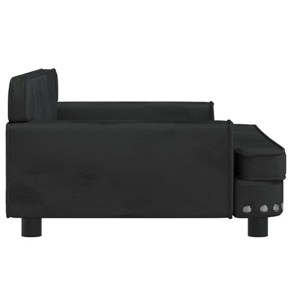 Kinderbank 90x53x30 cm fluweel zwart