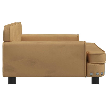 Kinderbank 90x53x30 cm fluweel bruin