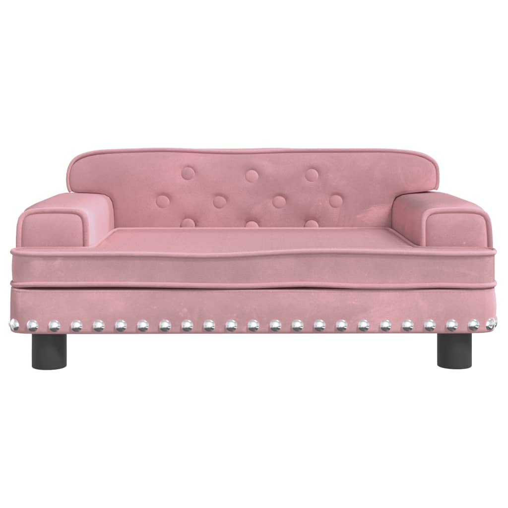 Kinderbank 70x45x30 cm fluweel roze