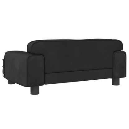Kinderbank 70x45x30 cm fluweel zwart