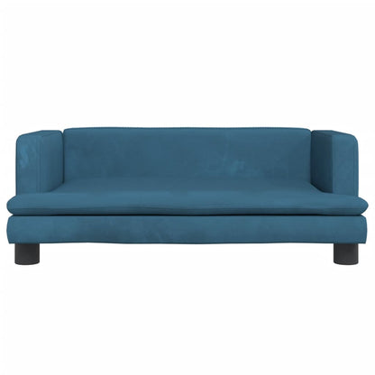 Kinderbank 80x45x30 cm fluweel blauw