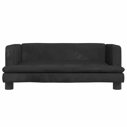 Kinderbank 80x45x30 cm fluweel zwart