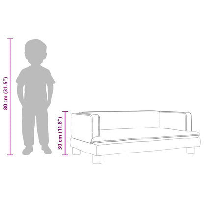 Kinderbank 80x45x30 cm fluweel zwart