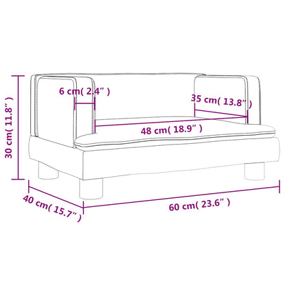 Kinderbank 60x40x30 cm fluweel roze