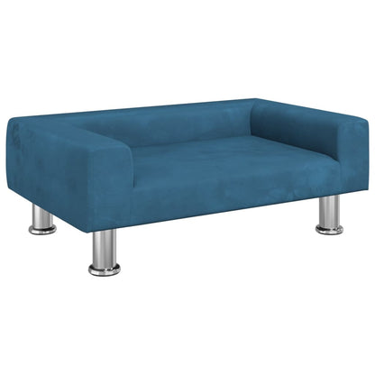 Kinderbank 70x45x26,5 cm fluweel blauw