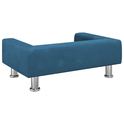 Kinderbank 70x45x26,5 cm fluweel blauw