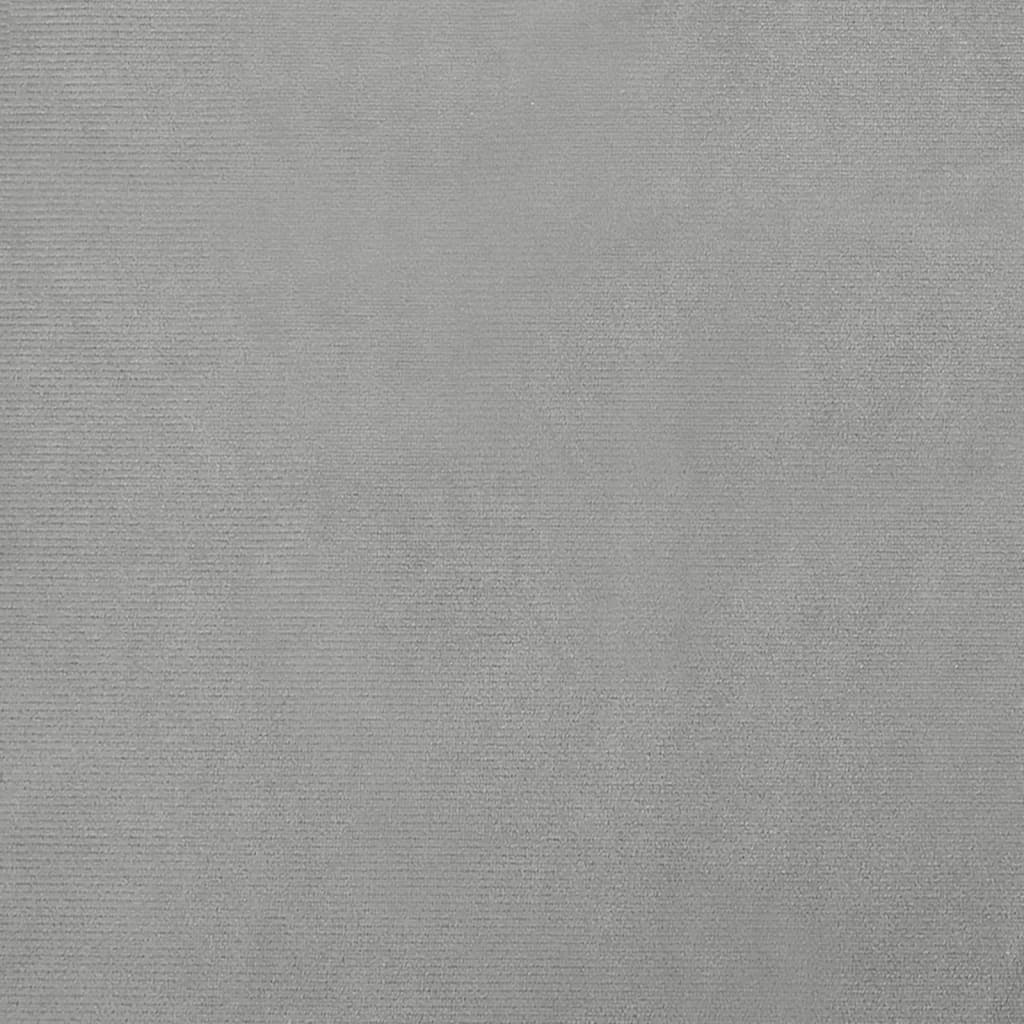 Kinderbank 70x45x26,5 cm fluweel lichtgrijs