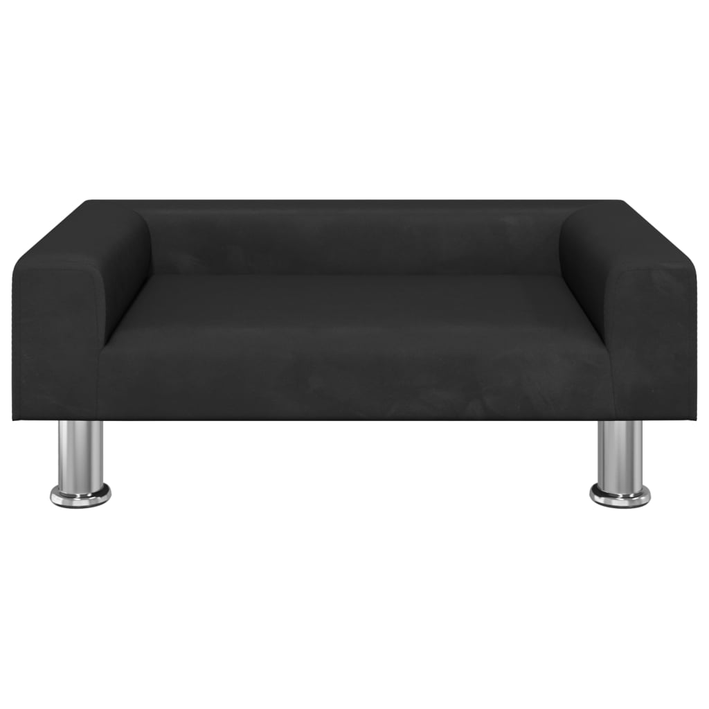 Kinderbank 70x45x26,5 cm fluweel zwart