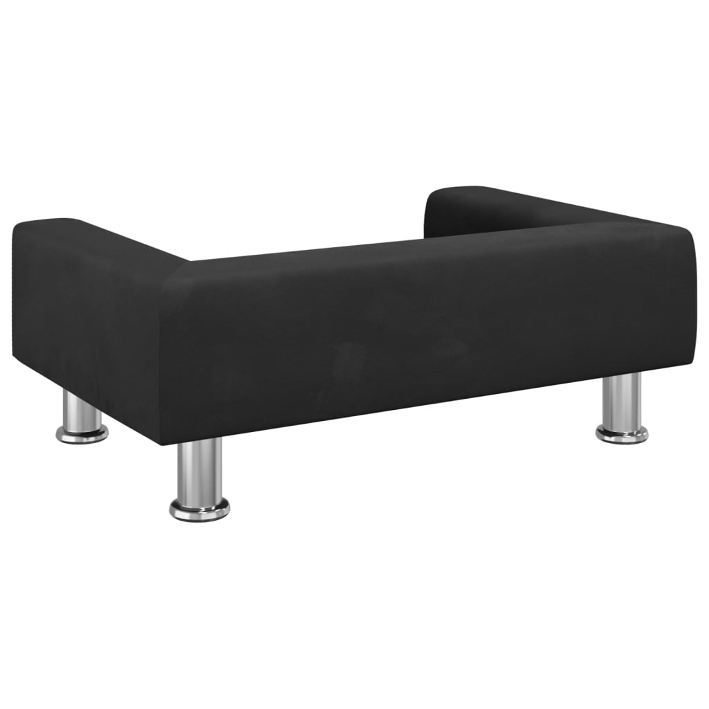 Kinderbank 70x45x26,5 cm fluweel zwart