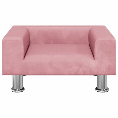 Kinderbank 50x40x26,5 cm fluweel roze