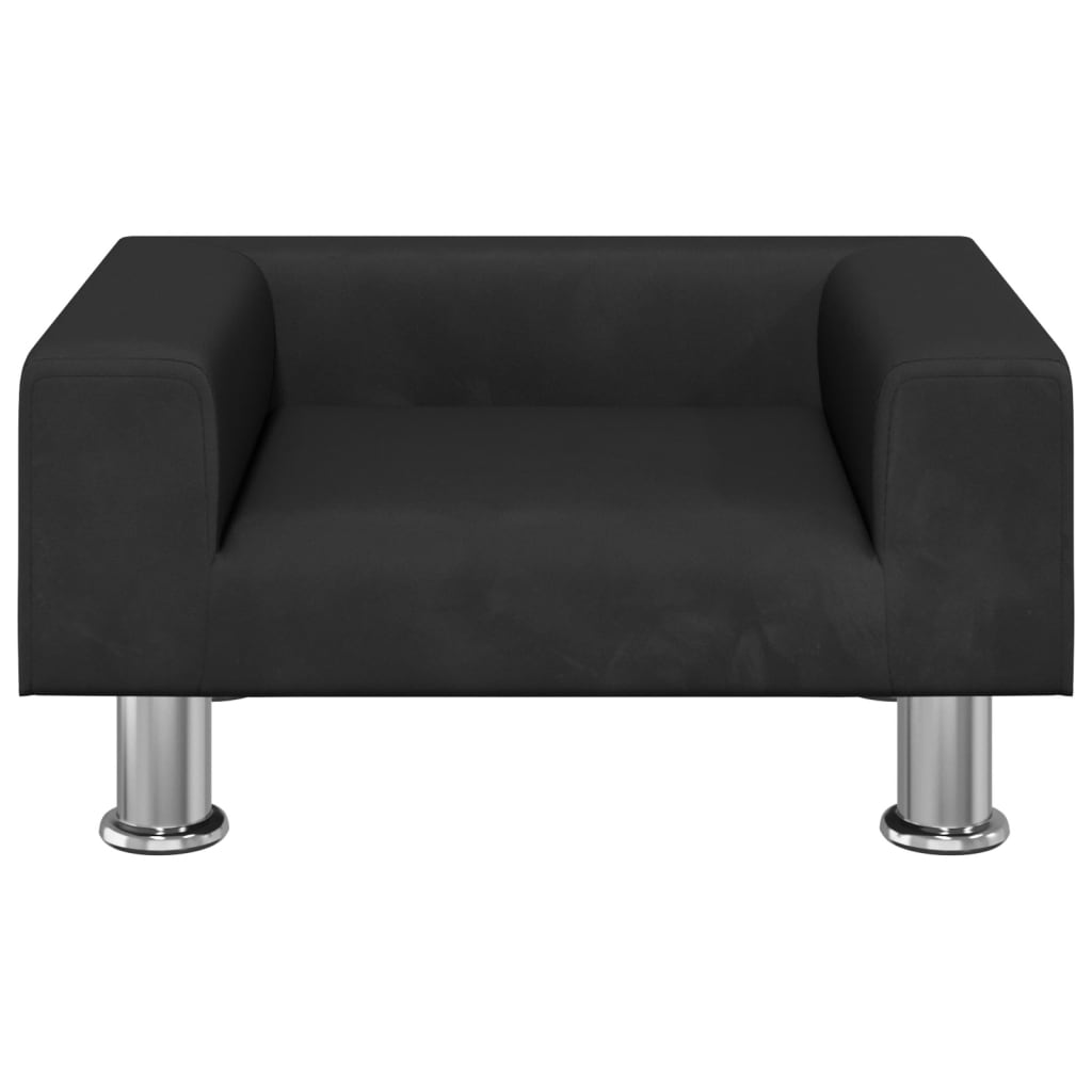 Kinderbank 50x40x26,5 cm fluweel zwart