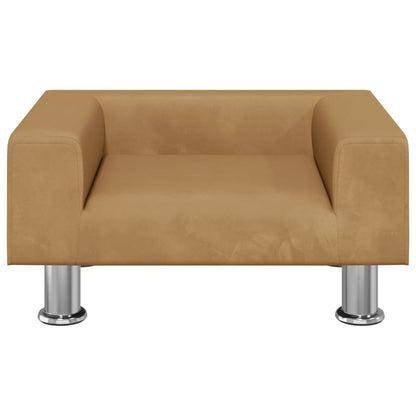 Kinderbank 50x40x26,5 cm fluweel bruin