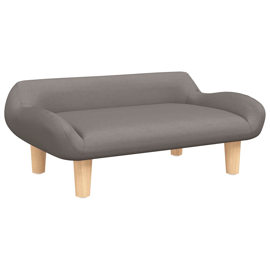 Kinderbank 70x40x24 cm stof taupe