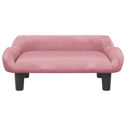 Kinderbank 70x40x24 cm fluweel roze