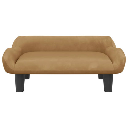 Kinderbank 70x40x24 cm fluweel bruin