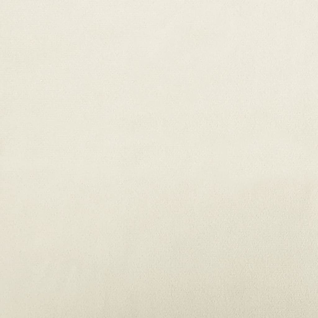 Kinderbank 70x40x24 cm fluweel crèmekleurig