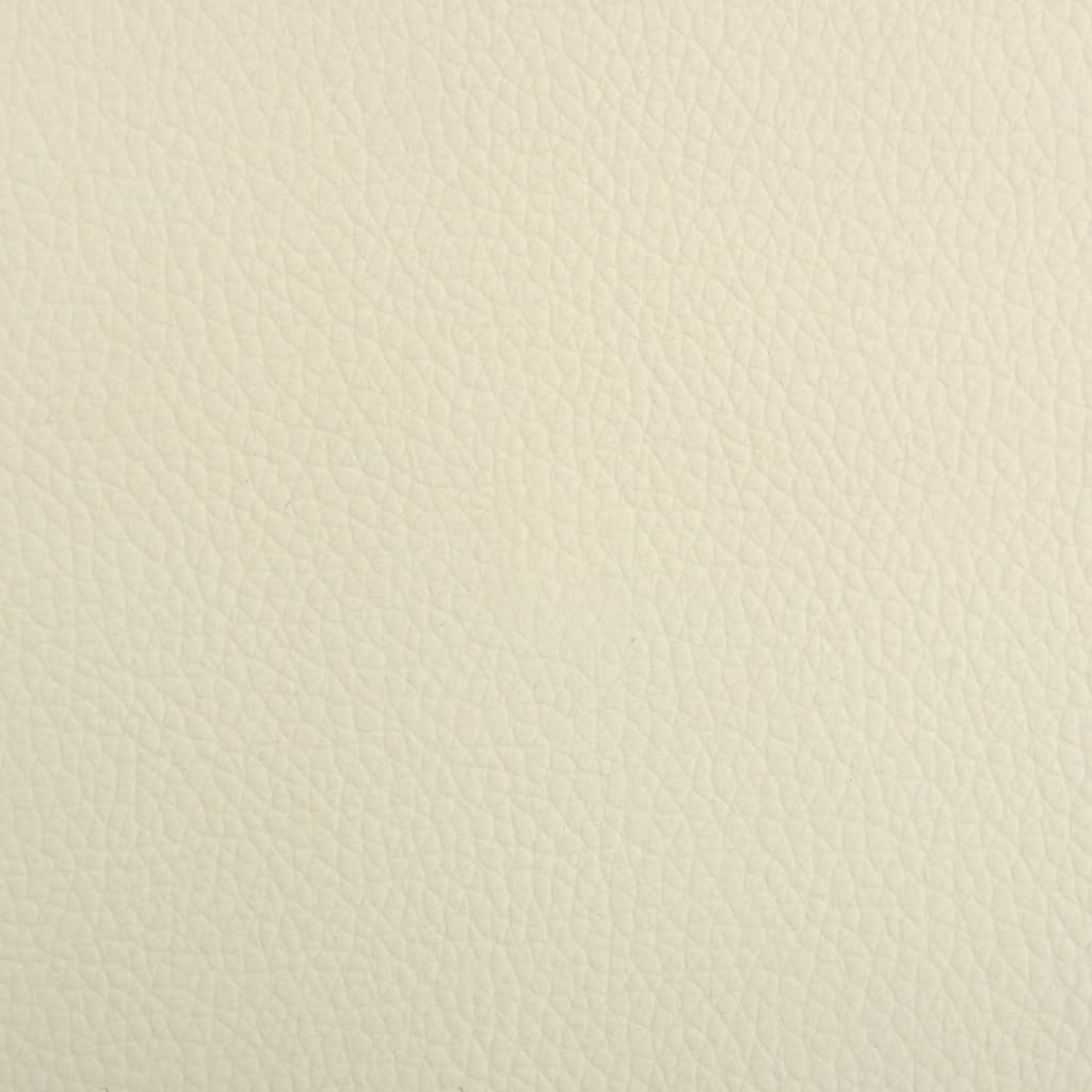 Kinderbank 50x40x30 cm kunstleer crèmekleurig
