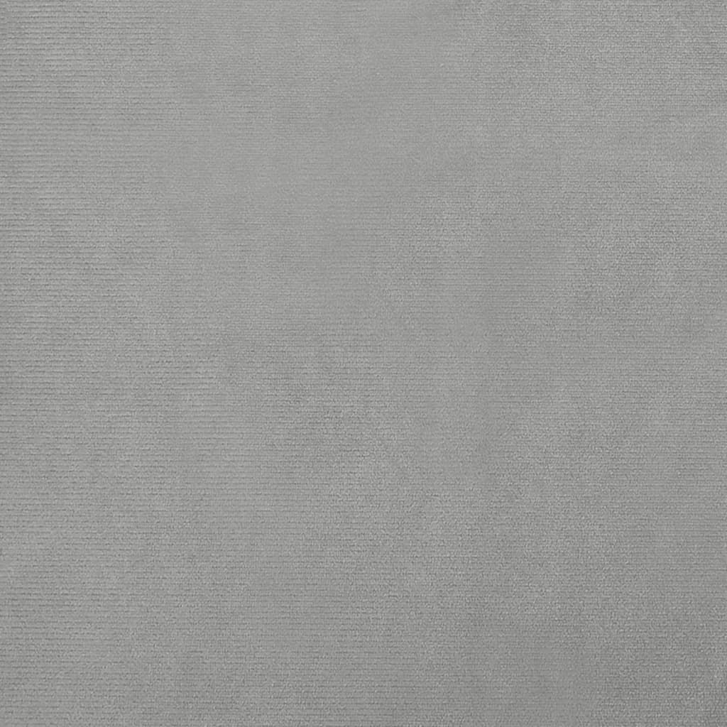 Kinderbank 100x54x33 cm fluweel lichtgrijs