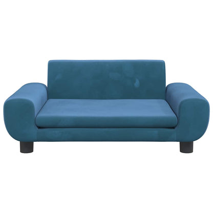 Kinderbank 70x45x33 cm fluweel blauw