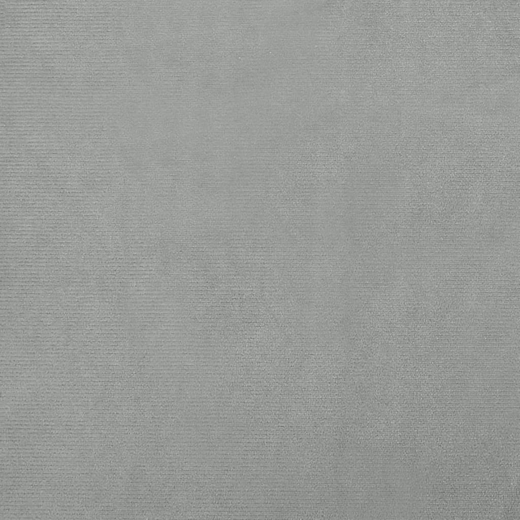 Kinderbank 70x45x33 cm fluweel lichtgrijs