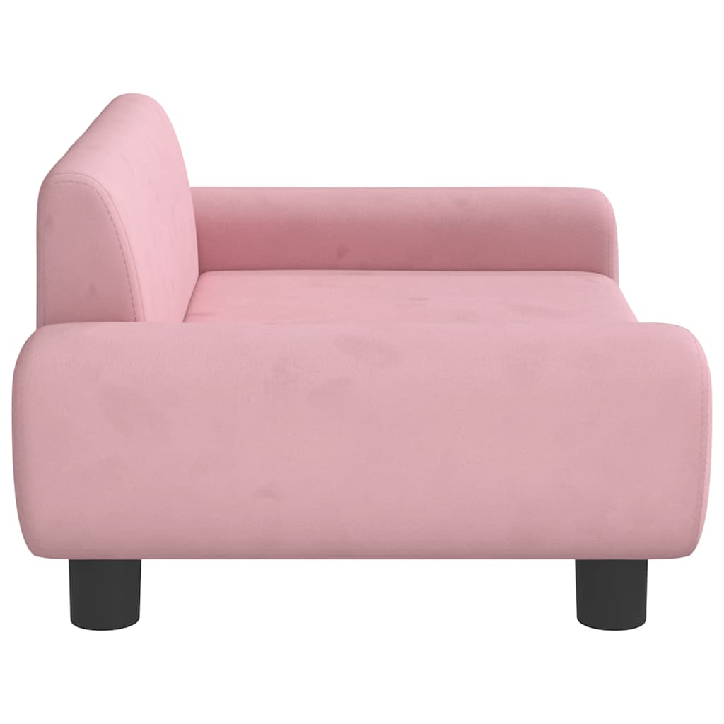 Kinderbank 70x45x33 cm fluweel roze