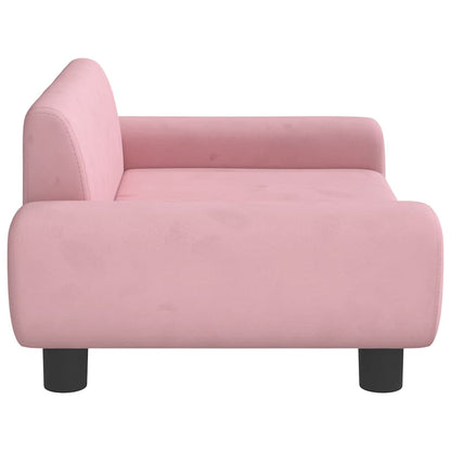 Kinderbank 70x45x33 cm fluweel roze