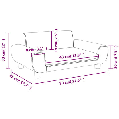Kinderbank 70x45x33 cm fluweel zwart