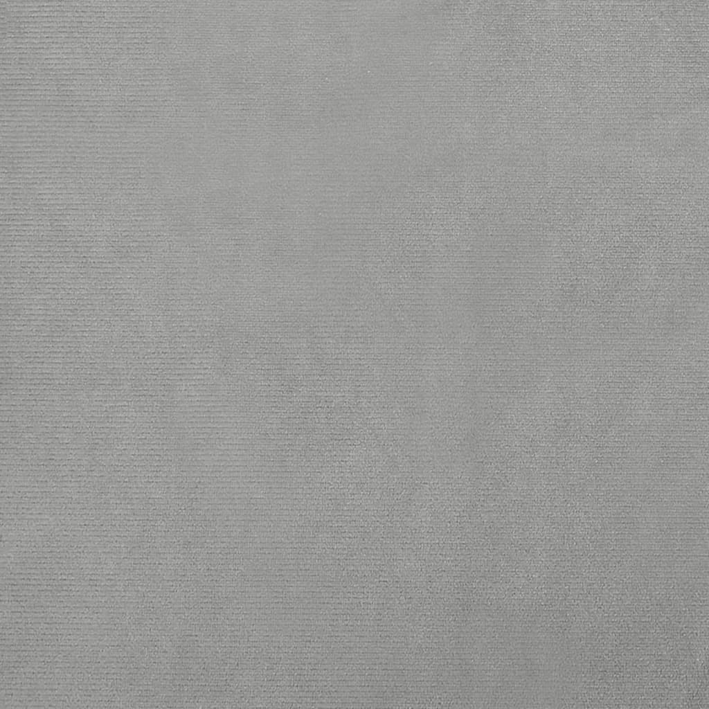 Kinderbank 100x50x26 cm fluweel lichtgrijs