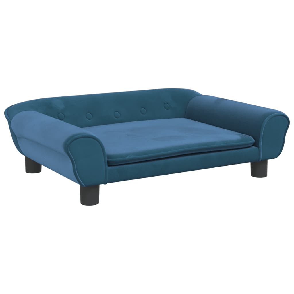 Kinderbank 70x45x26 cm fluweel blauw