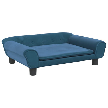 Kinderbank 70x45x26 cm fluweel blauw
