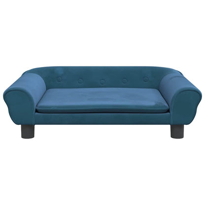 Kinderbank 70x45x26 cm fluweel blauw