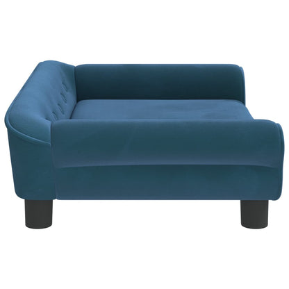 Kinderbank 70x45x26 cm fluweel blauw