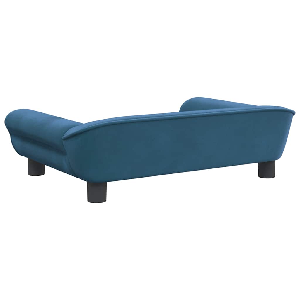 Kinderbank 70x45x26 cm fluweel blauw