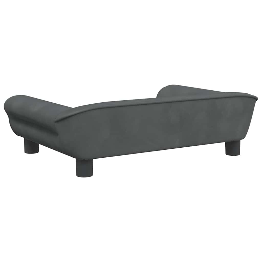 Kinderbank 70x45x26 cm fluweel donkergrijs