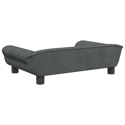 Kinderbank 70x45x26 cm fluweel donkergrijs