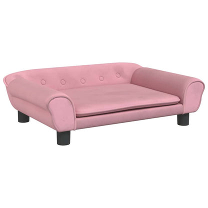 Kinderbank 70x45x26 cm fluweel roze