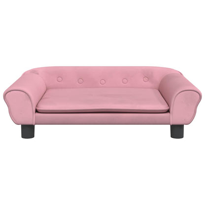 Kinderbank 70x45x26 cm fluweel roze