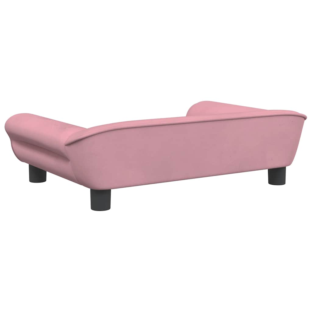 Kinderbank 70x45x26 cm fluweel roze