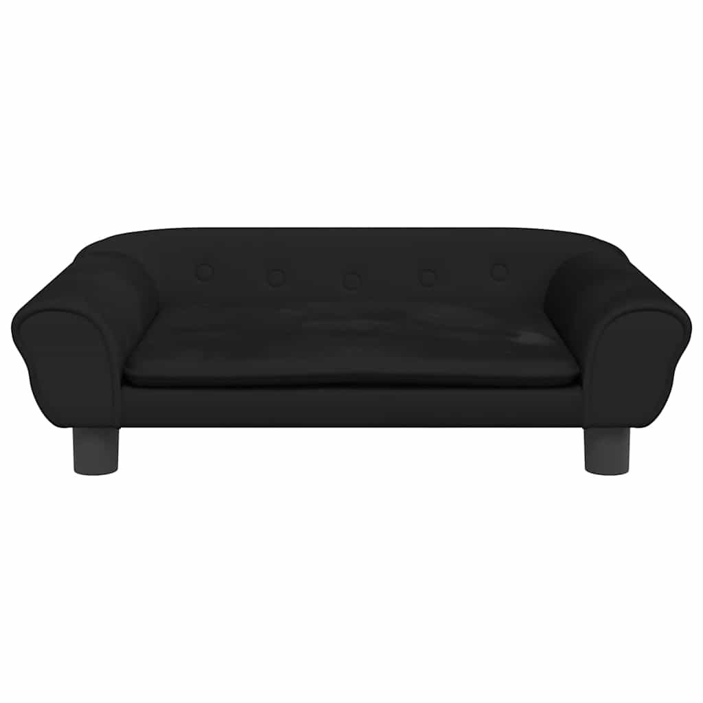 Kinderbank 70x45x26 cm fluweel zwart