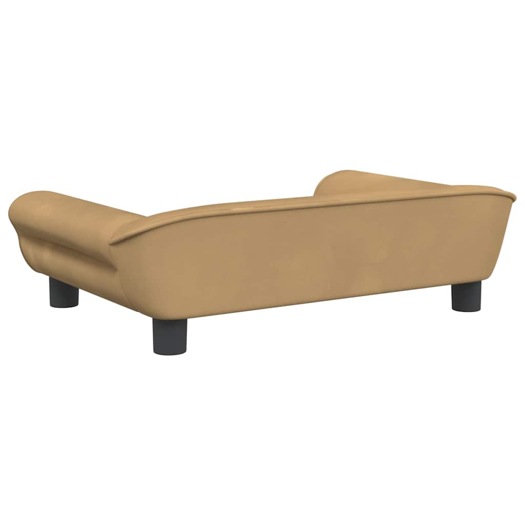Kinderbank 70x45x26 cm fluweel bruin