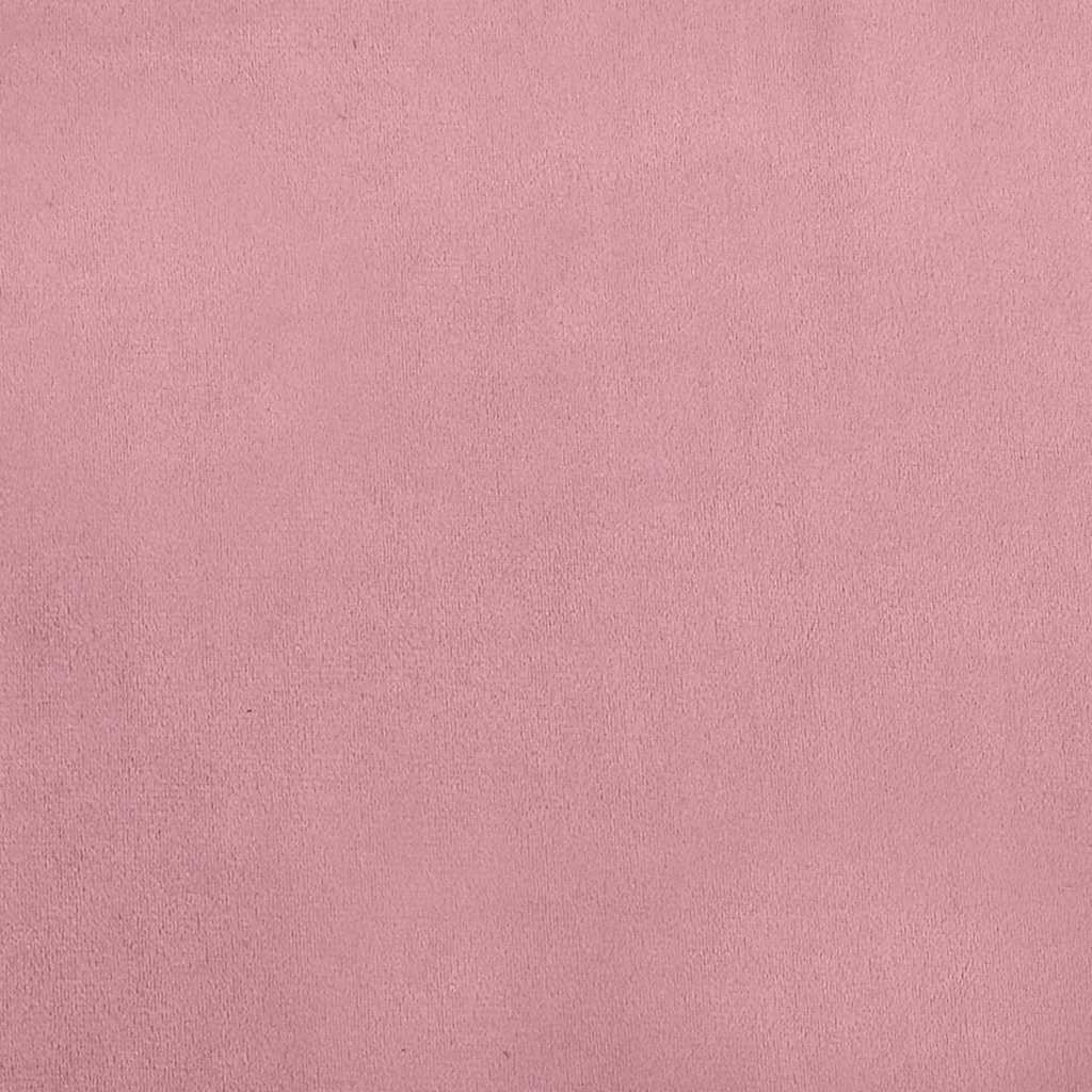 Kinderbank met voetensteun 100x50x30 cm fluweel roze
