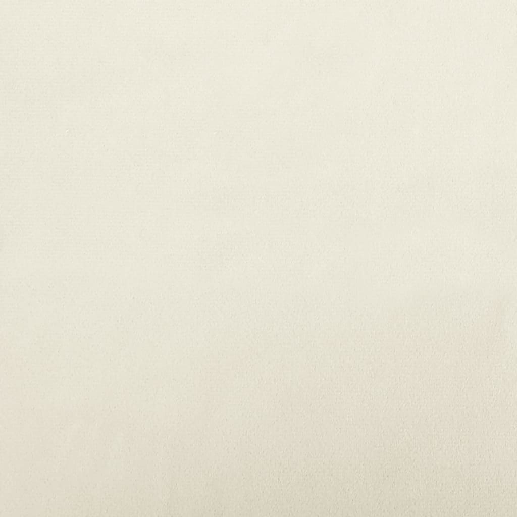 Kinderbank met voetensteun 100x50x30 cm fluweel crèmekleurig